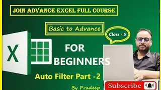 Advance excel Auto Filter | Blank Cell | Color Cell | Class 6 | How to Apply Auto filter