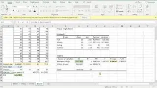 ANOVA both with and without data analysis toolpak in excel