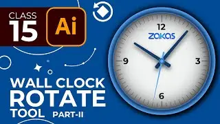 Adobe Illustrator Course - Rotate Tool (Part-I) - Class-15 -  Wall Clock | Urdu / Hindi