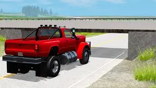 Cars vs Low Bridge – BeamNG.Drive