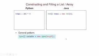 From Python to Java: Lists / Arrays, Part II