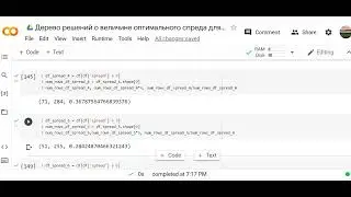Python code. Расчет величины оптимального спреда для торговли акциями Сбербанк. 