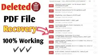 How to Recover Deleted Documents & PDF from android phone - delete hue documents kaise wapas laye