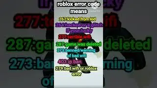 roblox error code means #shorts #roblox #trending #viral
