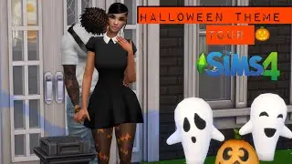 Halloween Theme House Tour On The Sims 4 ... WHY WOULD MY SIMS DO THIS WHILE IM RECORDING..