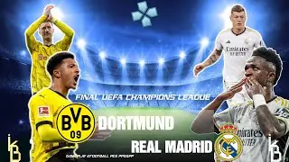 FINAL UCL 23-24 Dortmund Vs Real Madrid SIAPAKAH yang akan Menang efootball pes 2024 ppsspp Gameplay