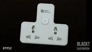 BlackT Electrotech BTPS2 2 Socket cordless Strip | Cordless Power Strip with LED Indicator
