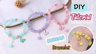 DIY Korean Bracelet | Korean Style Crystal Bracelet Tutorial