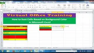 How to Sum Cells Based on Background Color in Microsoft Excel : Excel Tips