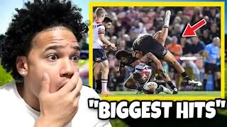 American First Time Watching Rugby Biggest Hits!