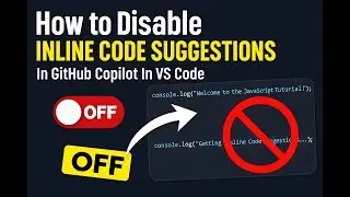 How To Disable The Inline Code Suggestions From GitHub Copilot In VS Code | GenAryan