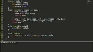 Binary Search Tree using Class in C++