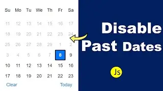 How to disable past dates in a calendar using JavaScript