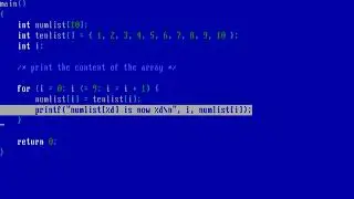 Writing FreeDOS programs in C (arrays)