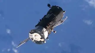 Progress Cargo Spacecraft undocking from the ISS