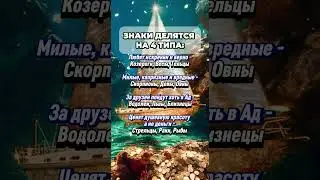 Знаки зодиака делятся на 4 типа  #гороскоп  #astrology  #астрология #знакизодиака