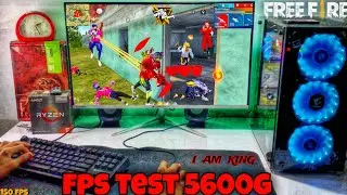 fps test 5600g 🤨 Vega graphics FPS 90 to 150 🥳 custom Free Fire  