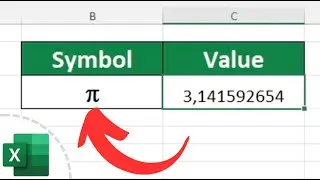 How to Write Pi Symbol in Excel (Including the Value)