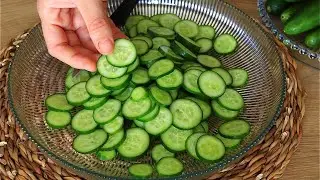 📣Et Yemeklerinin Yanında DENEMEYEN KALMASIN❗️Yedikçe Yedirten ÇOK PRATİK SALATALIK MEZESİ🥒