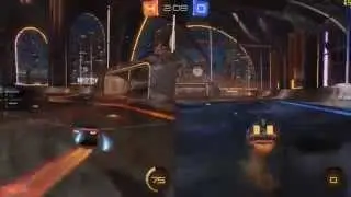 Rocket League - DeLorean's Car - Split/Screen Intense Teamwork