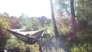 Hammock Camping by a Beautiful Pond - Hiking / Fishing / MRE Dinner