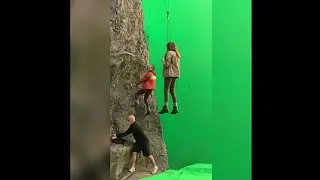 Karen gillan and Iris spatow on set The Bubble #162