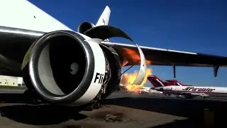 Passenger Plane Throwing out Fire like afterburner Engines
