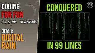 Coding a Digital Rain Effect in SVG (CSS, JS, XML) as seen in The Matrix, in under 100 Lines of Code
