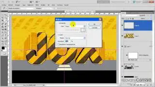 Tutorial Photoshop: Efecto de Texto 3D Construccion.