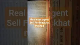 Fresh and Real user agent Sell 