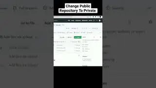 How to change Public Repository to Private in GitHub? | 