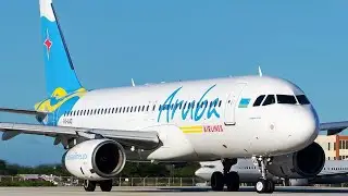 Bombardier crj-200 Gameplay aruba speeded up a bit (flight sim)