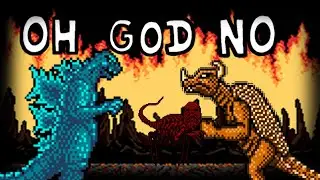 FNF Oh God No but Godzilla and Anguirus sings it (Cover Mix) [Mario Madness V2 ]