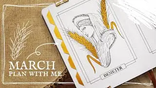 March 2021 Bullet Journal Plan With Me  |  Greek Goddesses