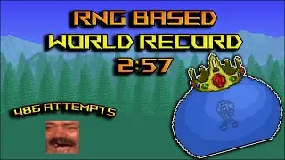 [WR] Terraria King Slime% Set Seed Speedrun in 2:57 (1.4 NMA)
