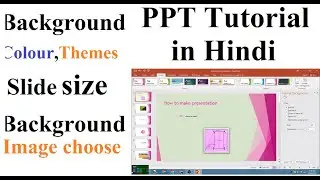 How to change Background Design in Powerpoint? | Slide Size,Background Image,Themes | PPT Tutorial 3