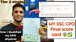 My SSC CPO 2024 Final Score Card😨✅ | SSC CPO mains strategy| SSC CPO Physical | SSC CPO #ssccpo #ssc
