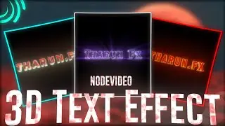 3D Text Effect For Node Video 🔥✨.