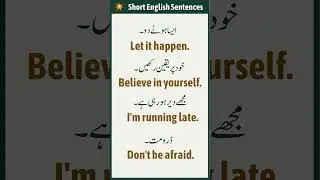 Daily Use Short Use English Sentences with Urdu Translation 