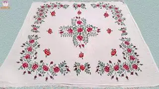 Rose Flower Dusuti Bedsheet In Hindi By Desi Design.