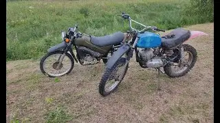 Мотоциклы Тула и Восход 3м 01 по полям лесам и зарослям в засуху   непроходимые дебри