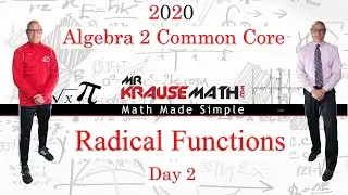 2020  Unit 2  Day 2 NOTES   Radical Functions Alg 2 Common Core