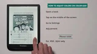 How to adjust colors on Color 633? PocketBook