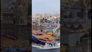 Спуск на воду Российского атомного ледокола. Росатомфлот.