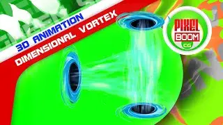Green Screen Dimensional Vortex 3D Animation PixelBoomCG