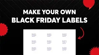 How to make Black Friday labels