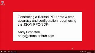 Raritan PDU date and time accuracy and configuration report