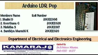 Arduino LDR POP | Training Programme on Projects using Arduino | 