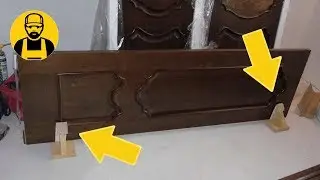 Door holder when cutting in hinges and a lock