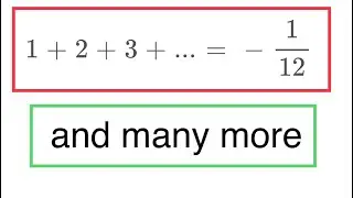 1 + 2 + 3 + ... = -1/12